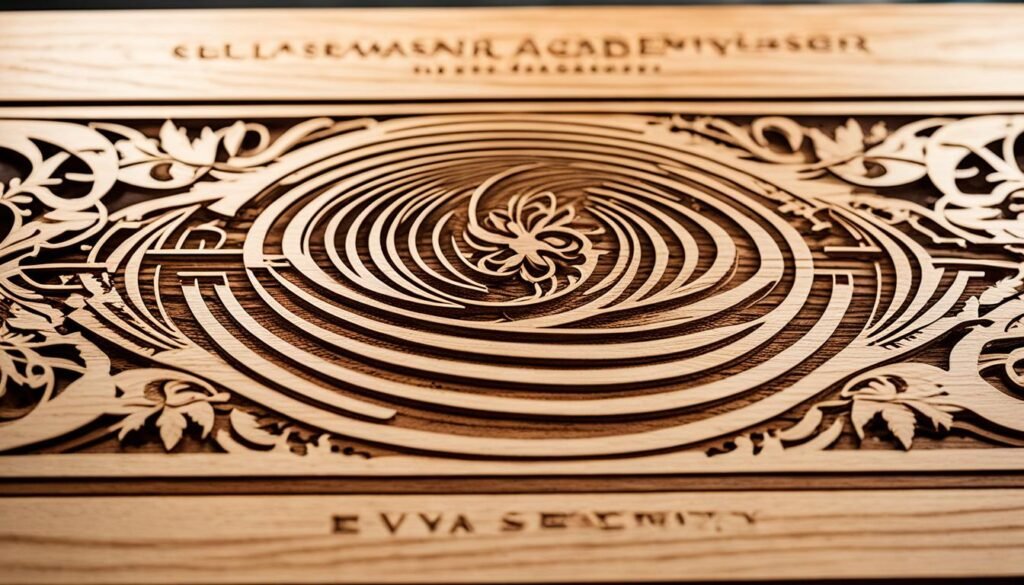 laser engraving on wood